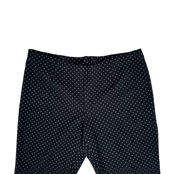 J. Jill Ponte Polka dot Pants Slim Leg size Medium Petite Black White Women’s - Picture 3 of 7